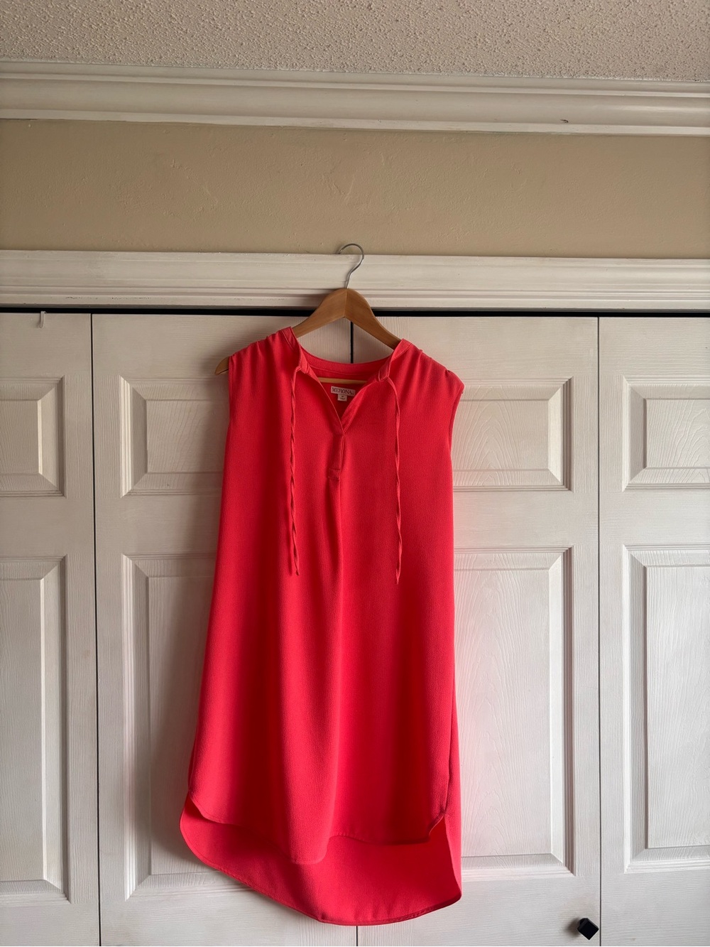 Merona Coral High-Low Sleeveless Shift Dress